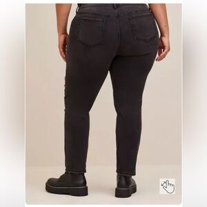 Torrid Black Vintage Stretch Boyfriend Straight Jeans